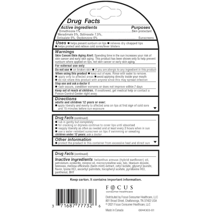 herpecin l مرهم شفاه هيربيسين ل 30 SPF 0.1 أونصة أنبوب لعلاج قروح البرد والشمس والحمى وشفاه متشققة مرهم شفاه مع SPF30 وليسين - Image 2